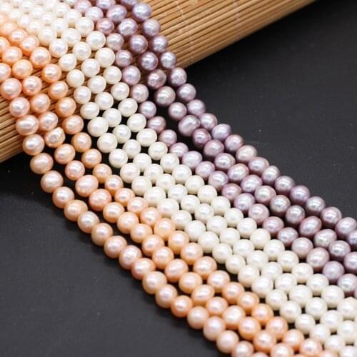 Natural Freshwater Pearl 7-8mm potato Shape Pearl Beads for Trending Jewelry Making Christmas Charm Necklace Bracelet