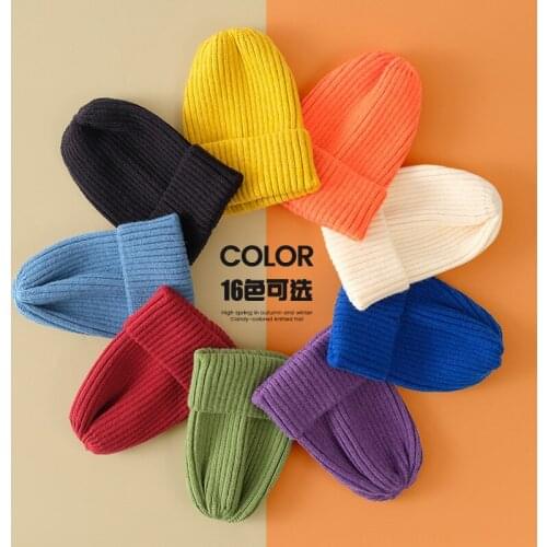 2021 New Beanies Women Solid Knitted Winter Warm Hats Simple Ladies Wool Knit Casual Caps Elegant All-match Beanie Bonnet