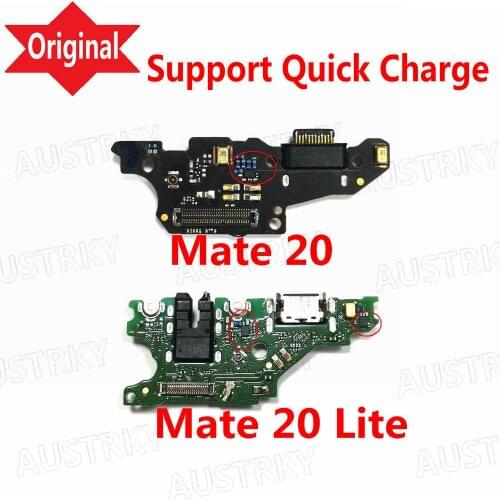 Original For Huawei Mate 20 / Mate 20 Lite Dock Connector Micro USB Charger Charging Port Flex Cable Microphone Board