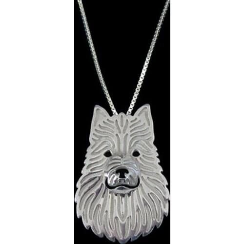 Trendy Australian Terrier dog jewelry pendant necklace women gold silver plated statement necklace men