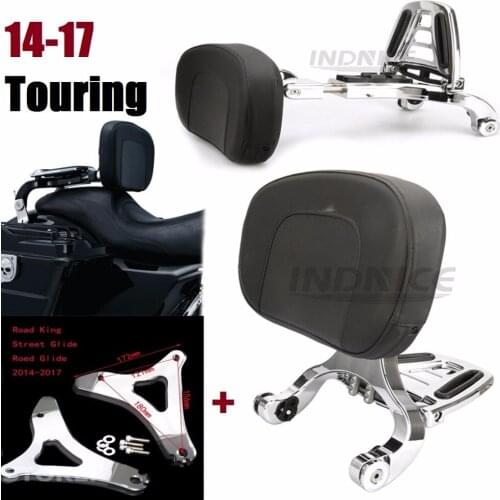 Adjustable Driver Backrest For harley 14-17 Road Glide Road Kings Passenger Backrest Street Glides (except FLTRU, FLTRUSE