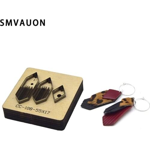 SMVAUON Japan Die Cut Steel Punch Dark red Earrings Mold Wood Dies Leather Blade Rule Cutter Suitable die cutting