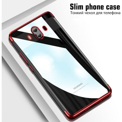 TPU Prime Silicone Phone Case for Huawei Mate 10 Mate10 Pro Lite 10Pro 10Lite Plating Soft Clear Ultrathin Shockproof Back Cover