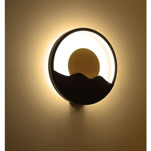 Modern LED Wall Lamp Nordic Creative Black White Sconces Lighting Simple Dining Living Bedroom Bedside Indoor Decor Lights