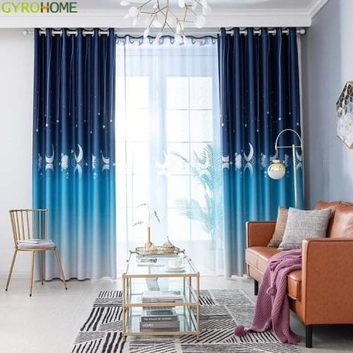 Swan Print Blackout Curtains Easy to Clean Comfortable Household Decorations