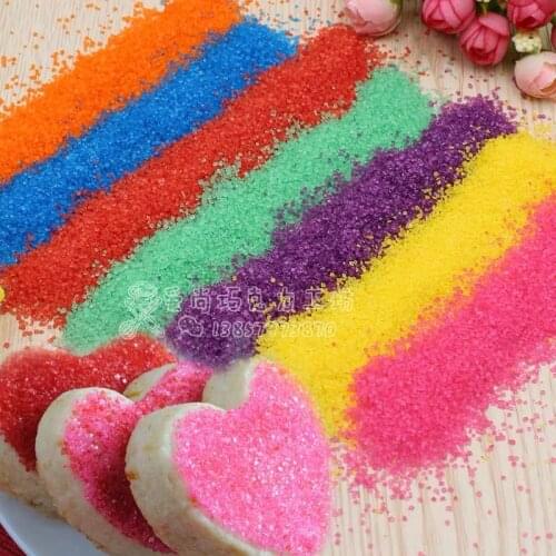 Baking raw material / natural pigment high polish color granulated sugar / cake biscuit decorative sugar