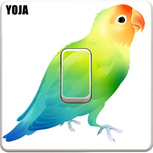 YOJA Cartoon Cute Parrot Creative Switch Wall Room Bedroom Sticker Decor 10SS0133