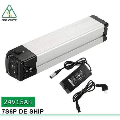 YOSE POWER 24V 15.6Ah Seat Tube Ebike Battery for Ruhrwerk and Tchibo E-bikes E bike AKKU 18650 Lithium ion Battery Pack