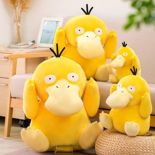 Queen Size Funny Duck Plush Doll Lovely Psyduck Plush Pokemon Series Toy Kawaii Decor Pillow Sofa Cushion Gift For Children