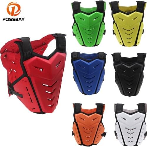 POSSBAY Motorcycle Armor Vest Protection Motocross Racing Jackets Protective Motorbike Riding Chest Back Protector Racing Racer