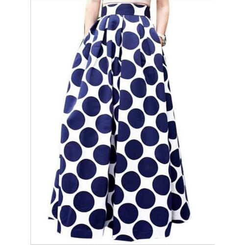 Denim Cotton Natural None Rushed Skirt Sale Free Shipping 2020 New Retro Big Dot Swing Tutu Female
