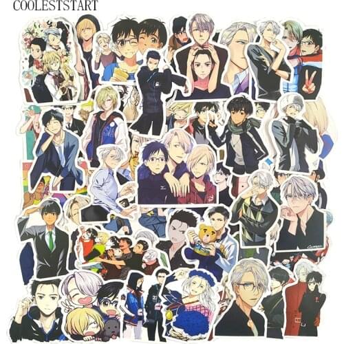 10/50Pcs/pack YURI!!! on ICE Stickers Japanese Anime Stickers For Motorcycle Laptop Luggage Skateboards Diary Stationery