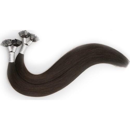 Thicken double drawn 100% remy human hair beauty hair no shedding no tangle flat-tip human hair extensions