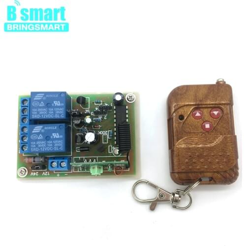 2-Way Motor 10A Wireless Remote Control Switch 12V 24V Control DC Motor Reversed For Electric Doors Windows Lifting Equipment