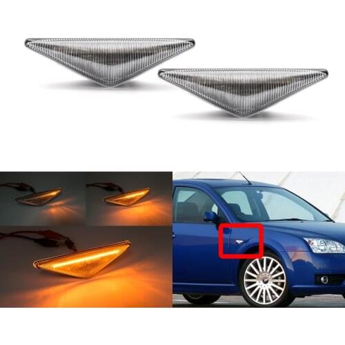 2x Fits For Ford Focus MK1 1.5 98-04 Mondeo MK3 III B5Y 00-07 Front Dynamic Amber Led Side Marker Lights Indicator Signal Lamps