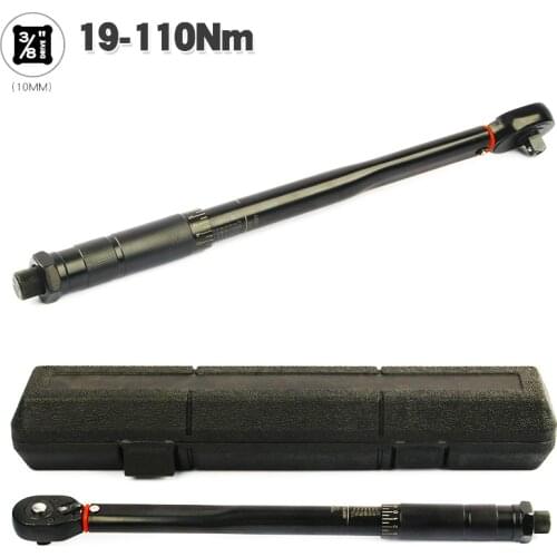 3/8” Torque Preset Torque Wrench Drive Tool 19-110Nm Two-way Adjustment Spanner Auto Repair Hand Tools Car Bike Repair Hand Tool