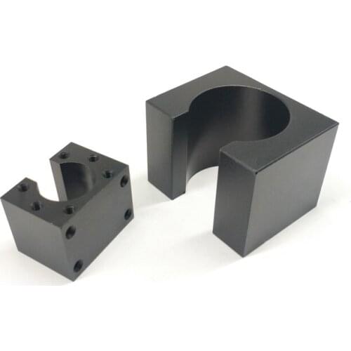 3 pcs HD16 SFU1605 ball screw nut housing black aluminium for 1605 16mm ball screw nut housing bracket holder CNC parts