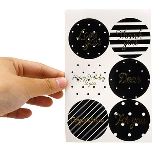30-60PCS 4 Styles Thank You Tags Stickers Gift Tags Party/Wedding Favors Gift Box Bag Scrapbook Guests Gifts Wrapping Supplies