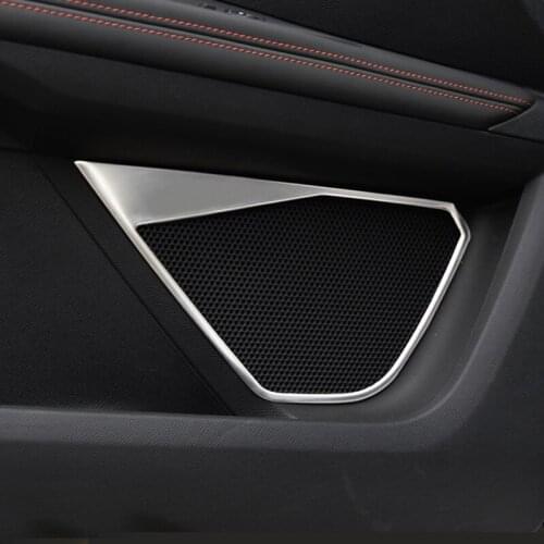 Fit for Peugeot 3008/GT 5008/GT 2018 2019 2020 Car Accessories Stainless Steel Interior Door Speaker Sound Cover Trim 4pcs