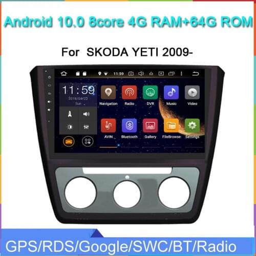 10.1INCH android 10.0 car multimedia gps player for YETI 2009- with gps navigation wifi mirror link 4g ram 64g rom