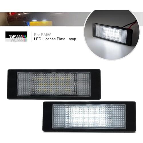 Error Free White LED License Plate Lights For BMW E81 E87 E87N Mini R55 Astra H GTC License Number Plate Lamps Car Tail Light