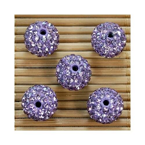 Free Shipping! 50pcs/Lot,Good Quality 10mm Violet Clay Beads Diy jewellery