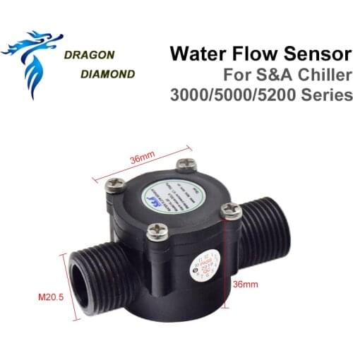 DRAGON DIAMOND Water Flow Switch Sensor CW3000 CW5000 CW5200 For S&A Industrial Chiller For CO2 Laser Engraver High Quality