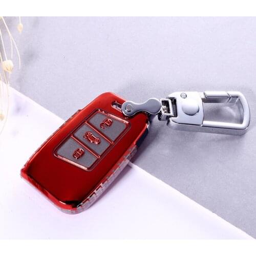For Volkswagen VW Tiguan Passat T-ROC GOLF Octavia TOURAN Fabia POLO MAGOTAN TPU Car Key Cover Holder Keychain Auto Accessory