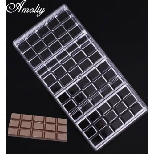 Aomily Real Polycarbonate Chocolate Bar Mold Candy Jelly Mould Eco-friendly Plastic Baking Pastry Mould Cozinha Kitchen Bakeware