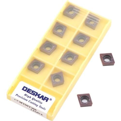 10PCS CCMT060204 CCMT060208 CCMT09T304 CCMT09T308 CCMT120404 CCMT120408 LF6018 CNC lathe metal turning tools carbide inserts