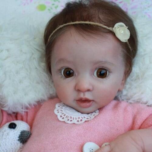 17 Inch Reborn Doll Kit Reborn Baby Layla Soft Real Touch Diy Unpainted Reborn Baby Gift for Kids Drop Shipping