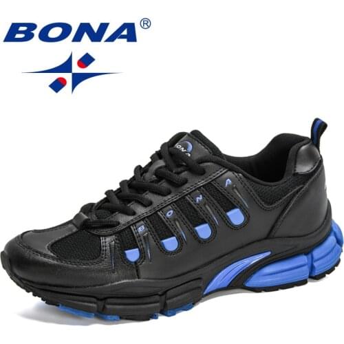 BONA 2021 New Designers Mesh Popular Sneakers Men Outdoor Non-slip Rubber Hard-Wearing Casual Shoes Man Leisure Footwear Comfy