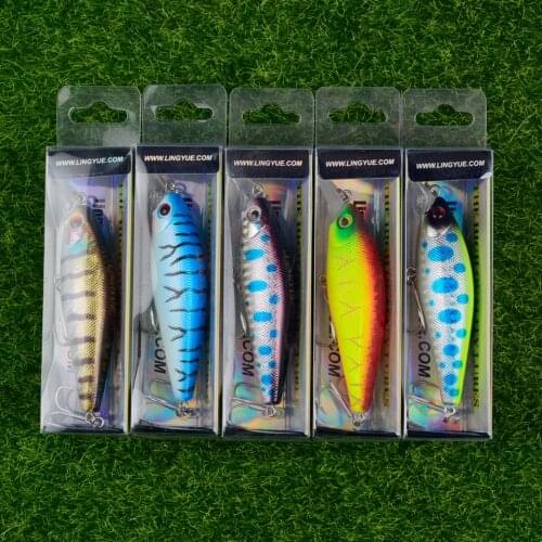 LINGYUE Retail Box Minnow Fishing Lure 8.5cm 11g Hard Bait Isca Artificial Wobbler Crankbait Leurre For Fishing