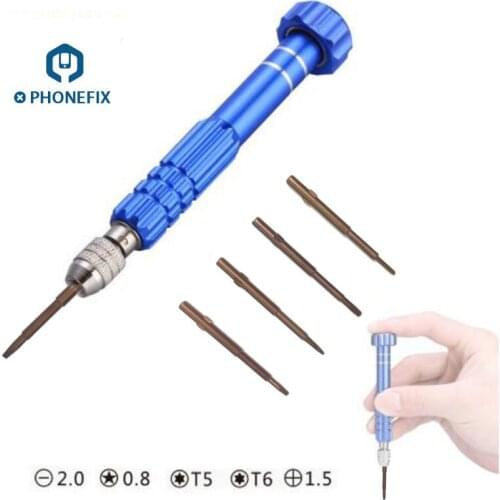 5 in 1 Screwdriver Set for iPhone Repair Screen Repair Kit Opening Tools with 4 Screw Bits for Opening Electronics Tool Kit