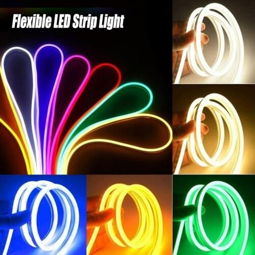 1M Neon light DC 12V LED Strip SMD 2835 120LEDs/m Flexible Rope Tube Waterproof for DIY Christmas Holiday Decoration Light