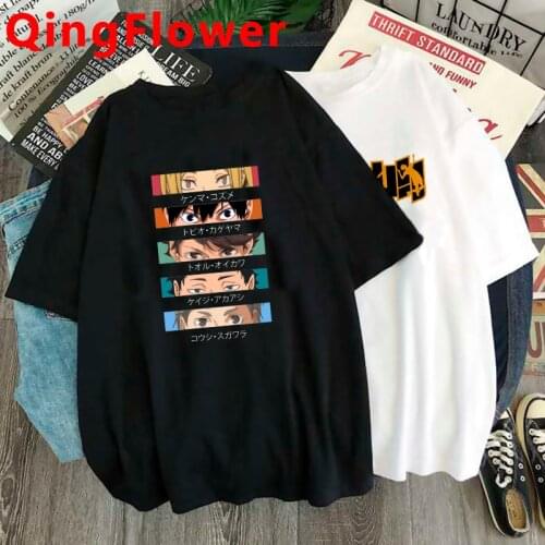New Oya Oya Oya Haikyuu Men T Shirt Kuroo Japanese Anime T-shirt Bokuto Manga Shoyo Volleyball Tshirt Cartoon Graphic Tees Male
