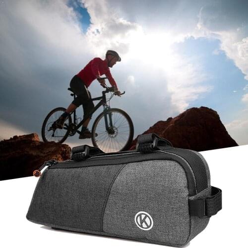 New Gray Oxford Cloth Sport Bicycle Triangle Frame Bike Storage Bag Frame Saddle For Cycli Training Bicycle Bag Tube capabl A4G5