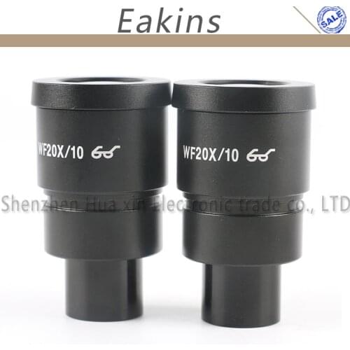 Stereo Lens WF20X/10 Eyepiece For Stereo Microscope High Eye-point Wide Angle Optical Lens Mounting Size 30mm Field Of View 10mm