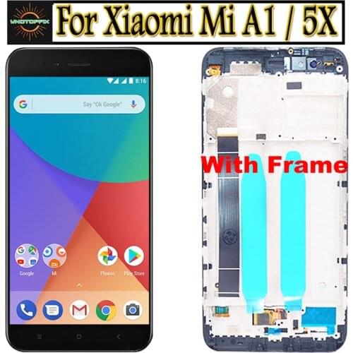 Original For Xiaomi Mi A1 LCD Display Touch Screen with Frame Replace For Xiaomi Mi 5x mi5x lcd Screen Display MiA1 lcd screen