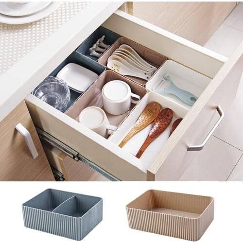 Plastic Home Office Desktop Bathroom Grid Underwear Toy Storage Box Cosmetic Book Organizer Stationery Container Laundry Basket