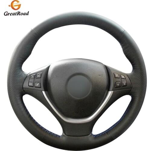 Hand-stitched Black Genuine leather Car Steering Wheel Cover for BMW F20 2012-2018 F45 2014-2018 F30 F31 F34 2013