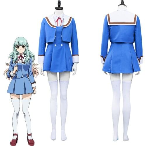 High-Rise Invasion Shinzaki Kuon Cosplay Costume Adult Uniform Dress Stockings Suit Halloween Carnival Dress for Women Girl