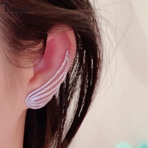 Ins Fashion Trend Style Earrings Creative Personality Zircon Stone Earrings For Women Popular Wedding Earring Jewelry Gifts