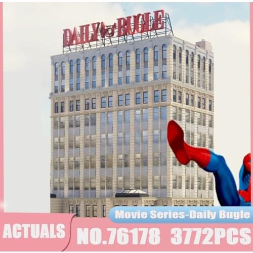 Movie Series The Daily Bugle Tower Heroes Model 3772PCS FIT Building Blocks Bricks 76178 Educational Toys Kids Christmas Gifts