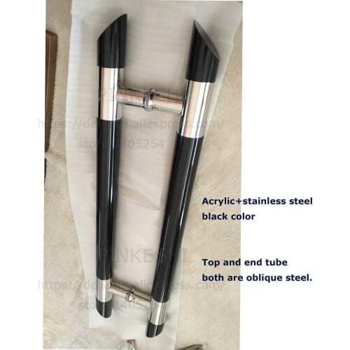 Stainless steel glass door handles 800mm length mid-satin/polished/brushed stainless steel wooden door handle