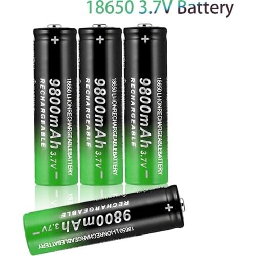 One Hundred % New 18650 3.7V 9800mah Flashlight Headlamp Rechargeable Battery Lithium Ion Rechargeable Battery 18650