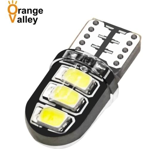 100pcs Wholesale Car LED T10 W5W 6 2835 SMD Interior Bulbs Marker Lights 6SMD Turn Signal Lamps 6led Auto194