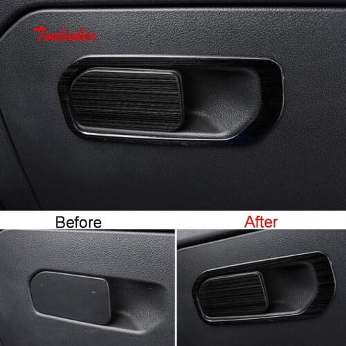 Tonlinker Interior Glove Box Handle Cover stickers For Haval F7/F7X 2018-19 Car Styling 1/2 PCS Stainless steel Covers sticker