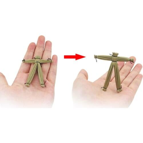 Straw Voodoo Doll Magic tricks Doll Props mentalism,close up magic stage Accessories comedy amazing toys April Fools Day E3068