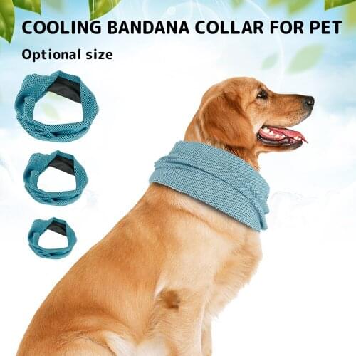 Dog Bandana Cooling Breathable Heat Dissipation Cooling Collar for Dogs Cooling Dog Headscarf Ice Pad Sunstroke Pet Collar Dog